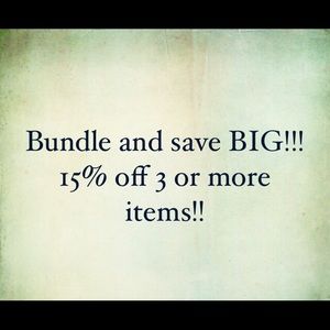 ANY item added to a bundle of 3 or more is 15% off